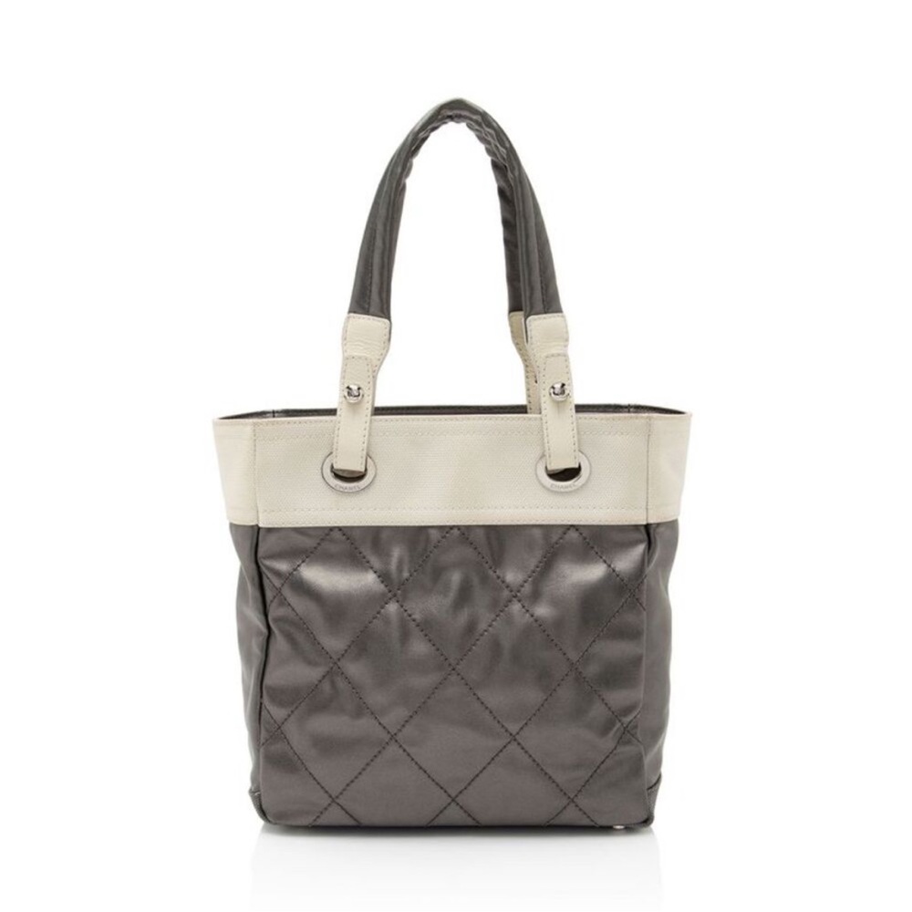 Chanel Quilted Coated canvas Paris Biarritz shopping Tote bag